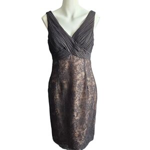 Rena Rowan V-neck Cocktail Dress Sz 4